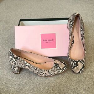 NWT Kate spade animal print leather pump